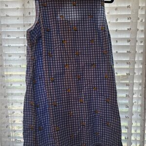 Kim Rogers Blue and White Gingham Womens Dress